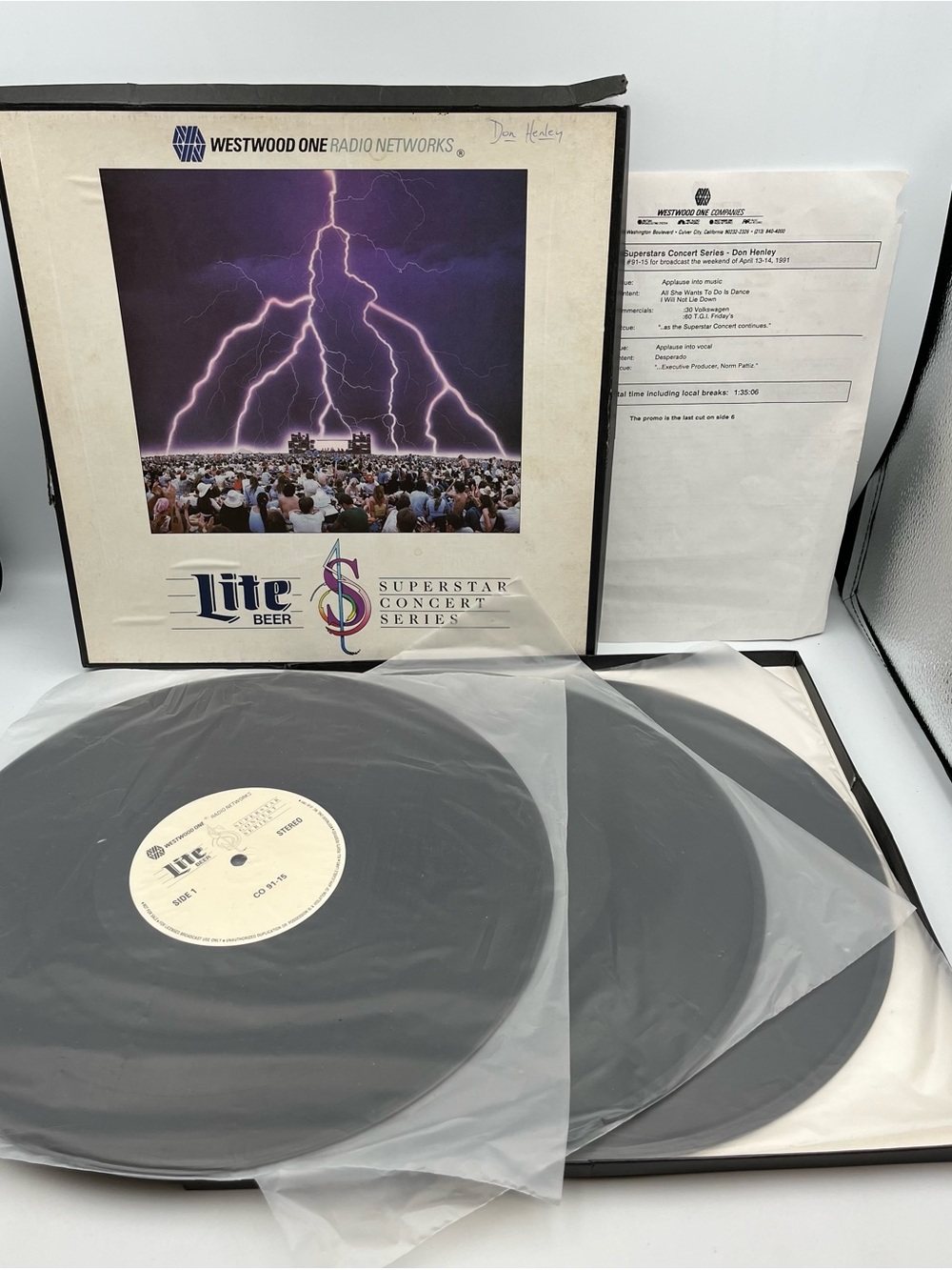 Don Henley (Eagles) Lite Beer Superstar Concert Series Promo 3LP Radio Show Live